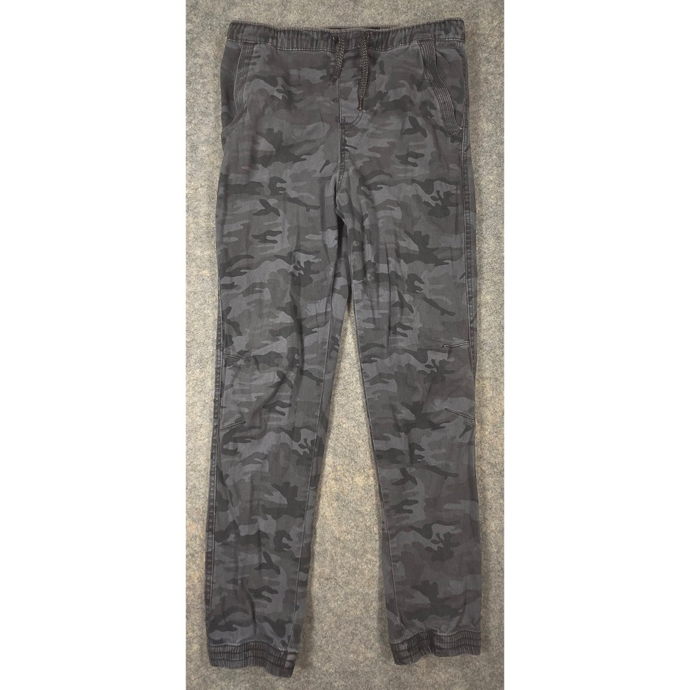 Plugg Unleashed Womens Gray Camo Jogger Pants Size XL 18-20 Elastic Waist
